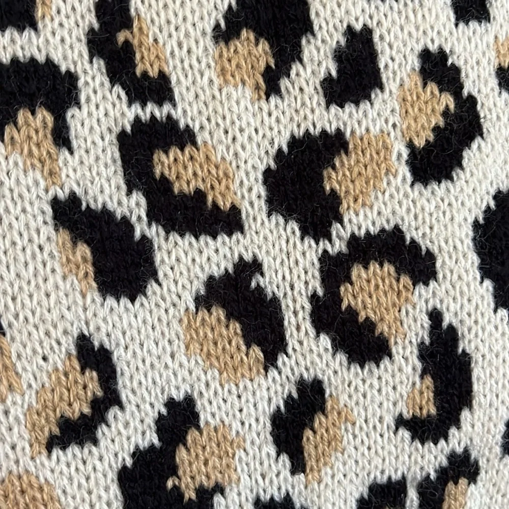 Anne Klein Animal print cream,beige & black infinity Scarf 100%Acrylic one size
